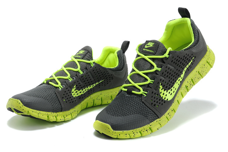 Hot Nike Free3.0 Men Shoes Black/Greenyellow